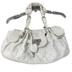 Moschino White Quilted Shoulder Bag